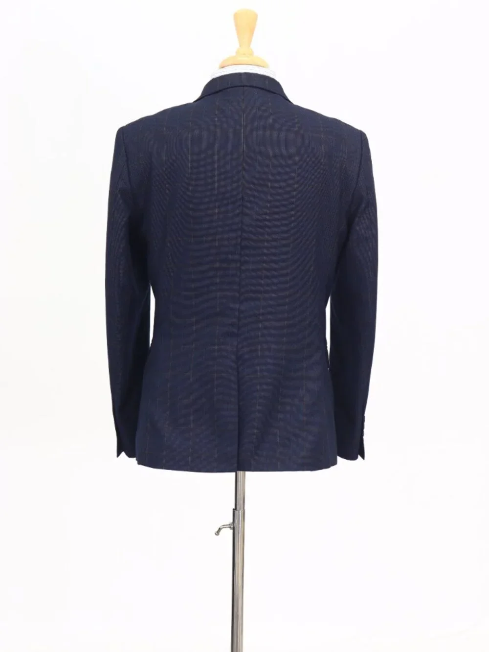 Marco Viali 42R Navy Blazer Sport Coat Jacket 2-Button Check W852